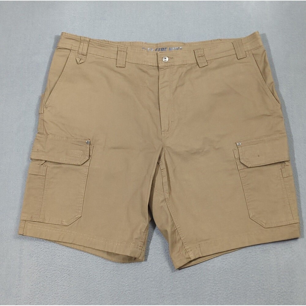 Duluth Shorts Men's 46 Coyote Brown Flex Fire Hose Relaxed Fit 11" Cargo Outdoor